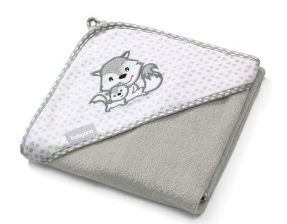BabyOno Osuška s kapucí Bamboo 76 x 76 cm šedá