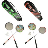 Made Badmintonová souprava 2 pálky a košíček Červenočerné pouzdro 4