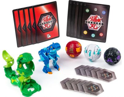 Bakugan balení 5 ks s doplňky Ventus Fangzor - Aguos Trox