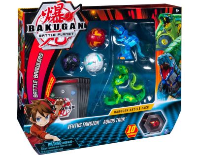 Bakugan balení 5 ks s doplňky Ventus Fangzor - Aguos Trox