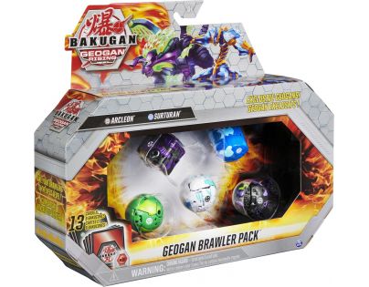 Bakugan sada 2 ks Geogan a 3 ks Bakugan S3 Arcleon Surturan