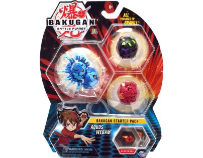 Bakugan startovací sada 3 ks Aquos Webam