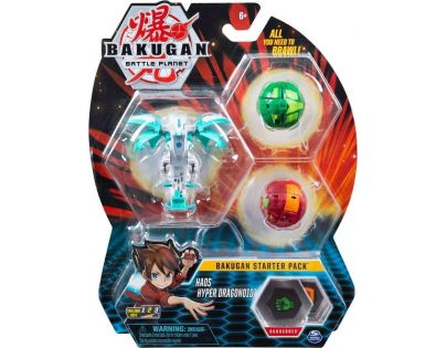 Bakugan startovací sada 3 ks Haos Hyper Dragonoid