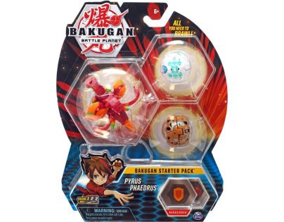 Bakugan startovací sada 3 ks Pyrus Phaedrus