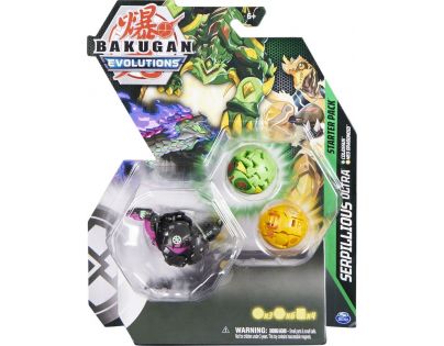 Bakugan Startovací sada 3 ks S4 Serpillious Ultra Colossus
