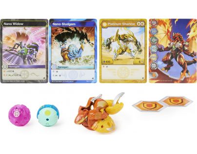 Bakugan Trojbalení s True Metal figurkou S4 Sharktar