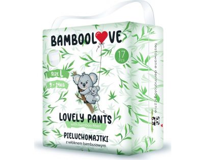 Bamboolove Plenkové kalhotky jednorázové bambus vel. L 9 - 14 kg 17 ks