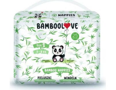 Bamboolove Pleny jednorázové bambus vel. S 3 - 8 kg 25 ks