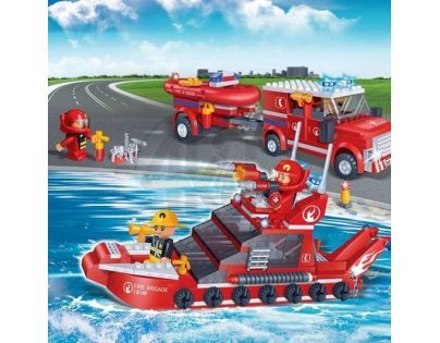 BanBao Hasiči 8312 Hasičské auto a loď