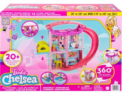 Barbie Chelsea dům se skluzavkou