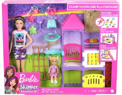 Barbie chůva na hřišti herní set