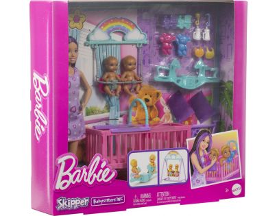 Barbie Skipper Chůva s dvojčaty herní set