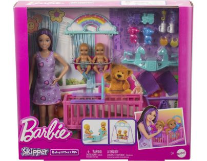 Barbie Skipper Chůva s dvojčaty herní set