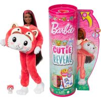 Barbie Cutie Reveal Barbie v kostýmu Koťátko v červeném kostýmu Pandy