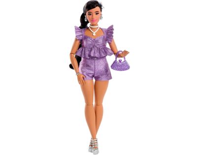 Barbie Deluxe modelka - fialové kraťasy