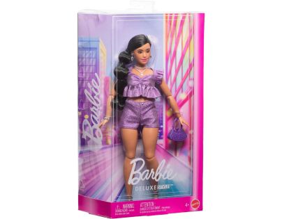 Barbie Deluxe modelka - fialové kraťasy