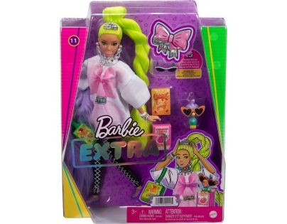 Barbie Extra 30 cm neonově zelené vlasy