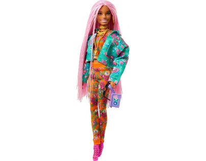 Barbie Extra 30 cm růžové copánky