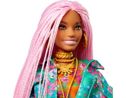 Barbie Extra 30 cm růžové copánky