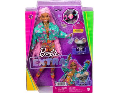 Barbie Extra 30 cm růžové copánky