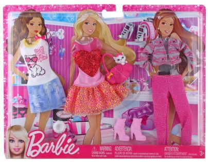 BARBIE N8322 Fashionistas Relax oblečky - X7855 Růžová