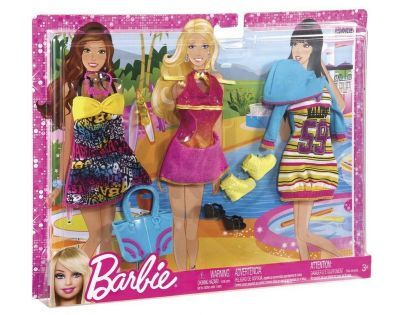 BARBIE N8322 Fashionistas Relax oblečky - X7856 Růžová