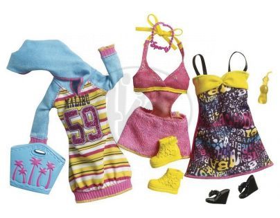 BARBIE N8322 Fashionistas Relax oblečky - X7856 Růžová