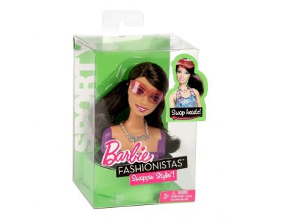 Barbie Fashionistas SS hlava T9123 - Sporty