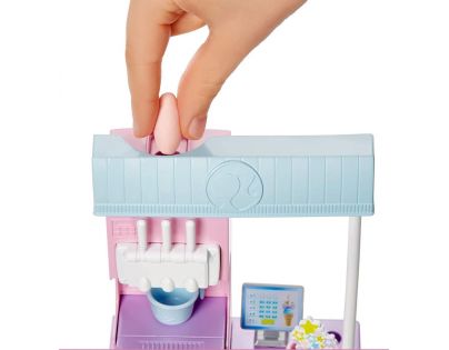 Barbie Herní set prodavačka zmrzliny 30 cm blondýnka