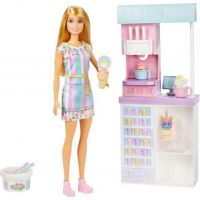 Barbie Herní set prodavačka zmrzliny 30 cm blondýnka 2