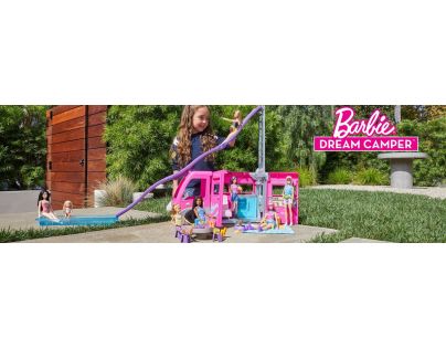 Barbie Karavan snů s obří skluzavkou