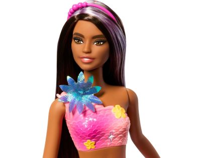 Barbie Kouzelná květinová mořská panna - tmavovláska