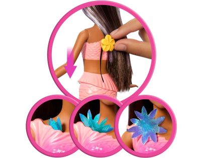 Barbie Kouzelná květinová mořská panna - tmavovláska