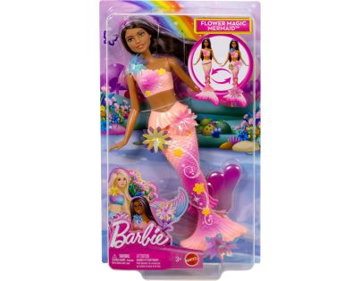 Barbie Kouzelná květinová mořská panna - tmavovláska