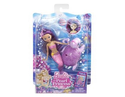 BARBIE BDB50 Mini mořská panna se zvířátkem - Mořská želva