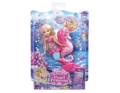 BARBIE BDB50 Mini mořská panna se zvířátkem - Mořský koník