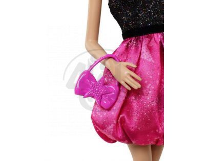 Barbie BCN36 Modelka - Barbie růžovo černé šaty