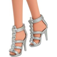 Barbie Modelka - fialové šaty s balonovou sukní 2