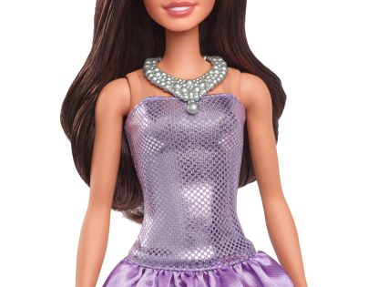 Barbie Modelka - fialové šaty s balonovou sukní
