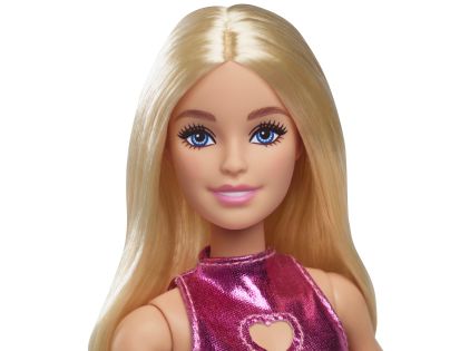 Barbie Modelka - lesklé šaty se srdíčkem