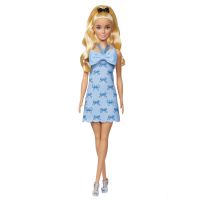 Barbie Modelka - šaty s modrými mašlemi 4