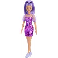 Barbie modelka 30 cm Zářivě fialové šaty
