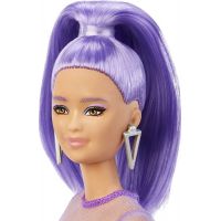 Barbie modelka 30 cm Zářivě fialové šaty 3