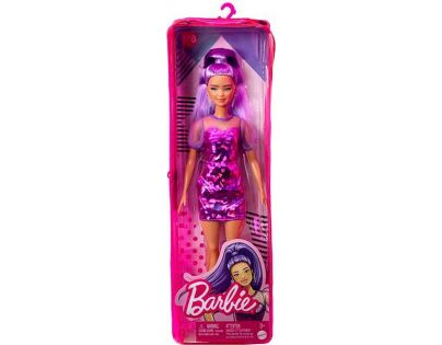 Barbie modelka 30 cm Zářivě fialové šaty