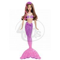 BARBIE BDB47 Mořská panna kamarádka - Brunetka fialová 2
