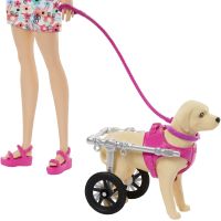 Barbie panenka a pejsek s invalidním vozíčkem 3