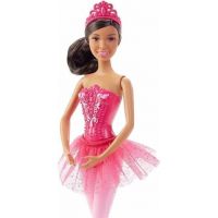 Barbie Panenka balerína 30 cm brunetka růžové šaty 3