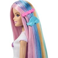 Mattel Barbie Panenka duhové vlasy s třpytivým stylingem 2