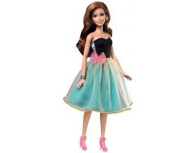 Barbie Panenka modelka a šaty - Bruneta