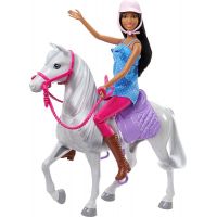 Barbie panenka 30 cm na vyjížďce s koněm 2